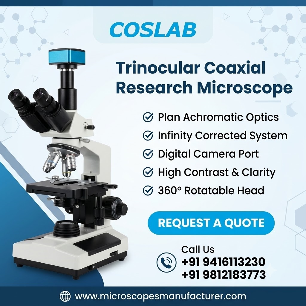 What is a Trinocular Coaxial Research Microscope? Guide & Features | Microscopes Manufacturer