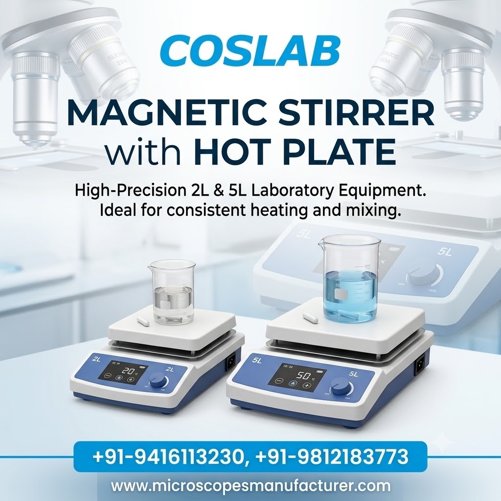 5L and 2L Laboratory Magnetic Stirrer with Hot Plates: Features, Applications, and Selection Guide | Microscopes Manufacturer