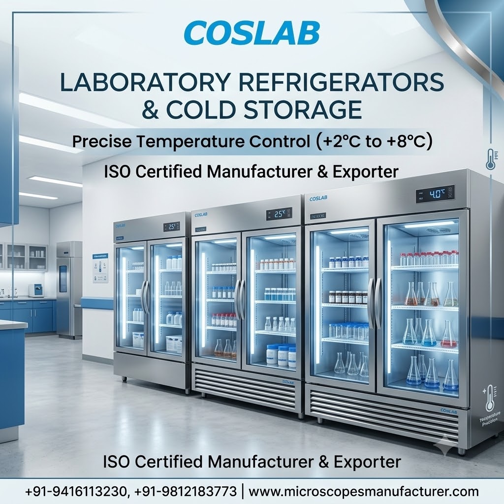ISO Certified Industrial Laboratory Refrigerators Manufacturer| Global Exporters | Microscopes Manufacturer